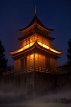 高分犯罪剧情片封面，城市夜景霓虹灯下侦探剪影，冷色调悬疑氛围浓厚